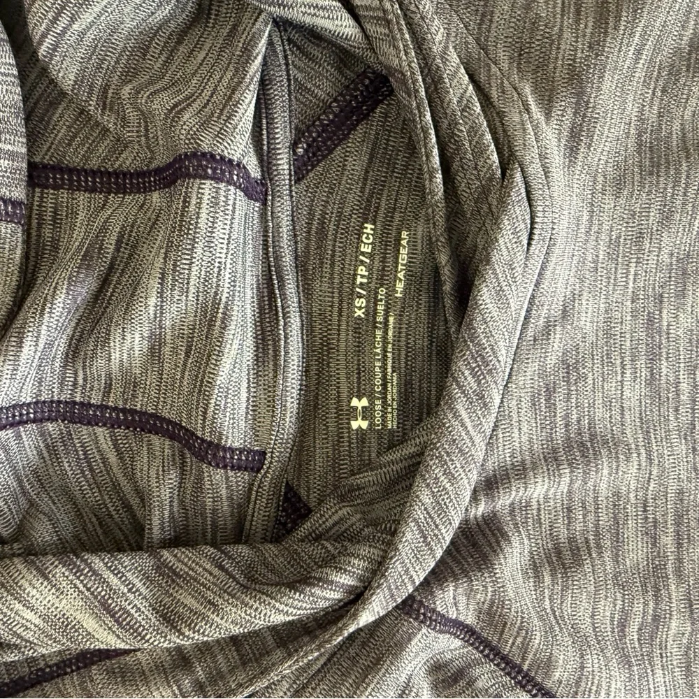 Under Armour Heathered purple and gray  Hooded Top - Picture 3 of 3